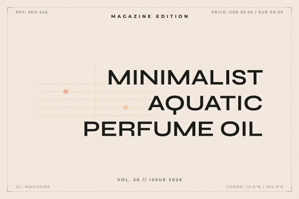 minimalist aquatic perfume oil